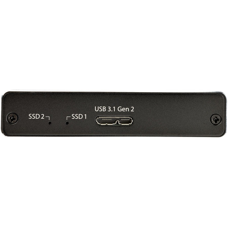 StarTech.com Dual-Slot Drive Enclosure for M.2 SATA SSDs - USB 3.1 (10Gbps) - RAID