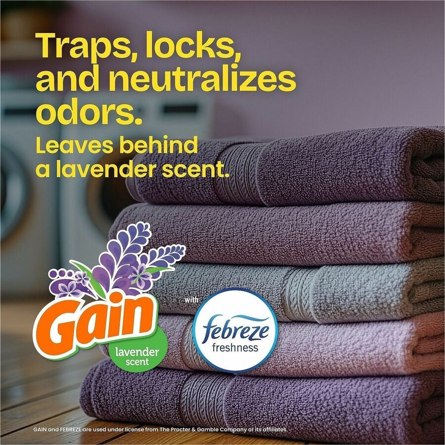 Glad ForceFlex Tall Kitchen Drawstring Trash Bags, Gain Lavender with Febreze Freshness, 13 Gallon, White, 27.36" x 24.02" x 0.78 mil, Drawstring Closure, 1 Box
