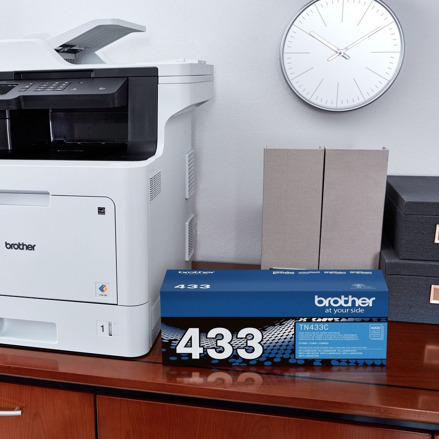 Brother TN433C Original High Yield Laser Toner Cartridge - Cyan - 1 Each