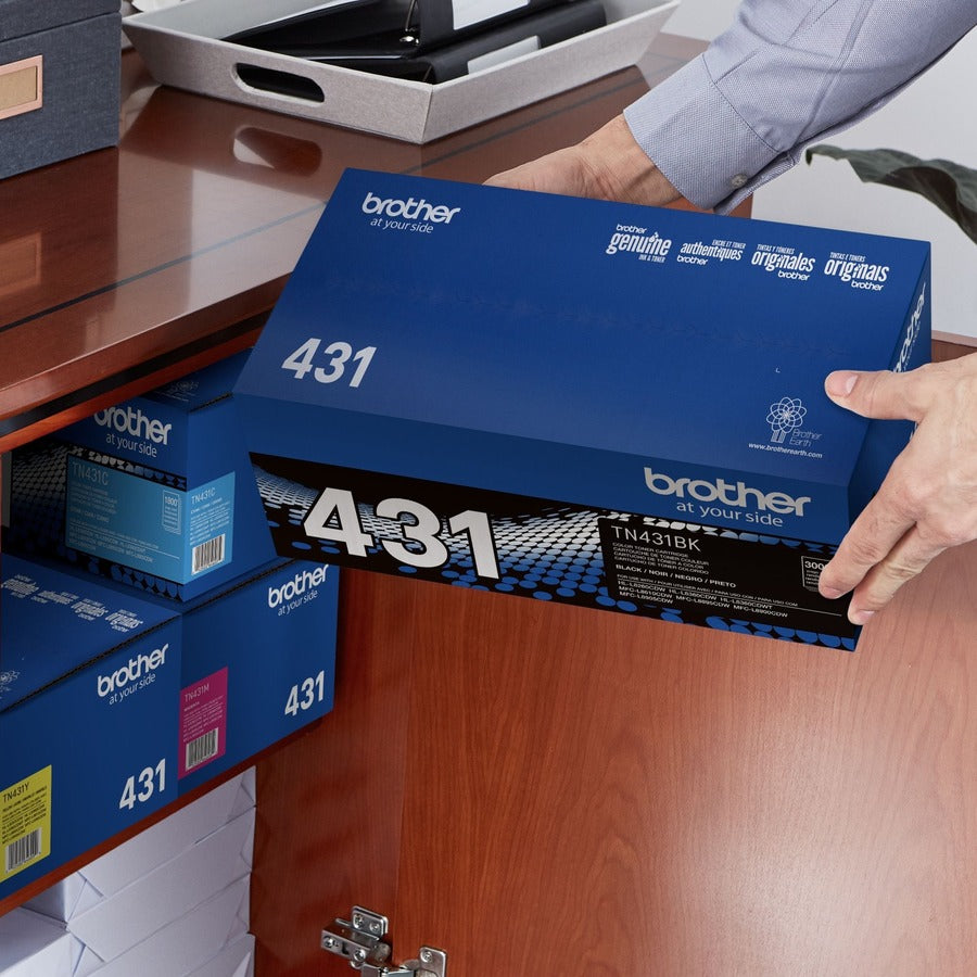 Brother TN431BK Original Standard Yield Laser Toner Cartridge - Black - 1 Each