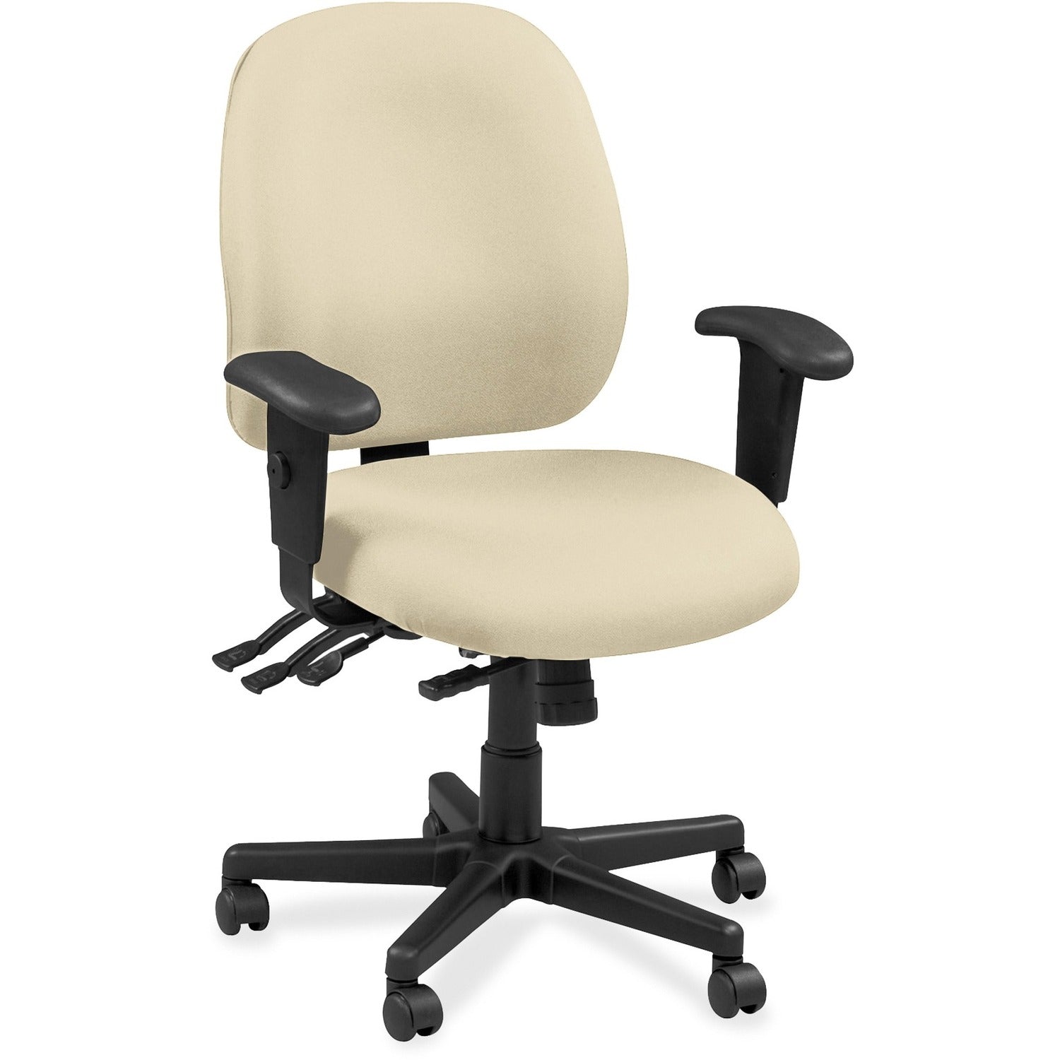 Eurotech Executive Chair, Dillon Buff, Vinyl/Fabric, Beige, 1 Each