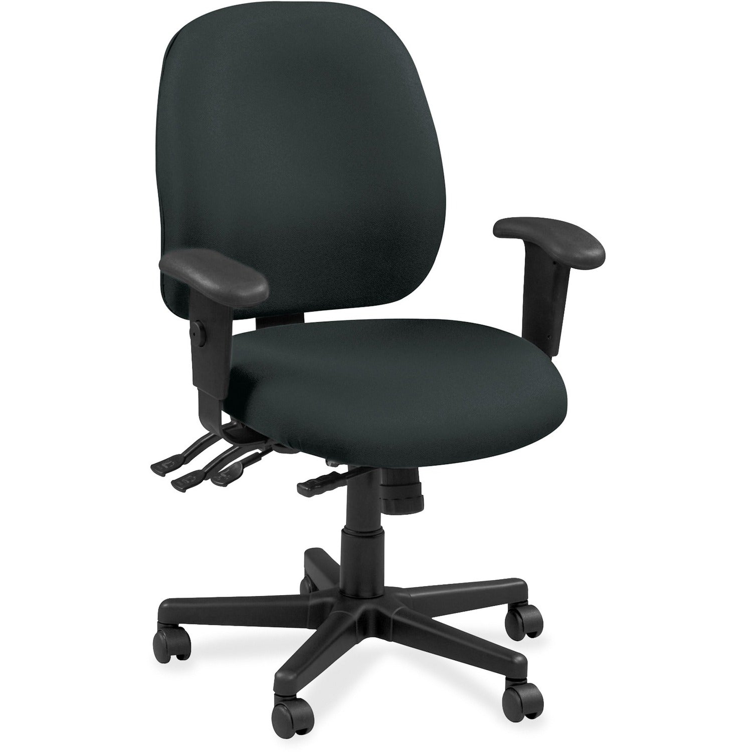 Eurotech Executive Chair, Dillon Black, Vinyl/Fabric, 1 Each