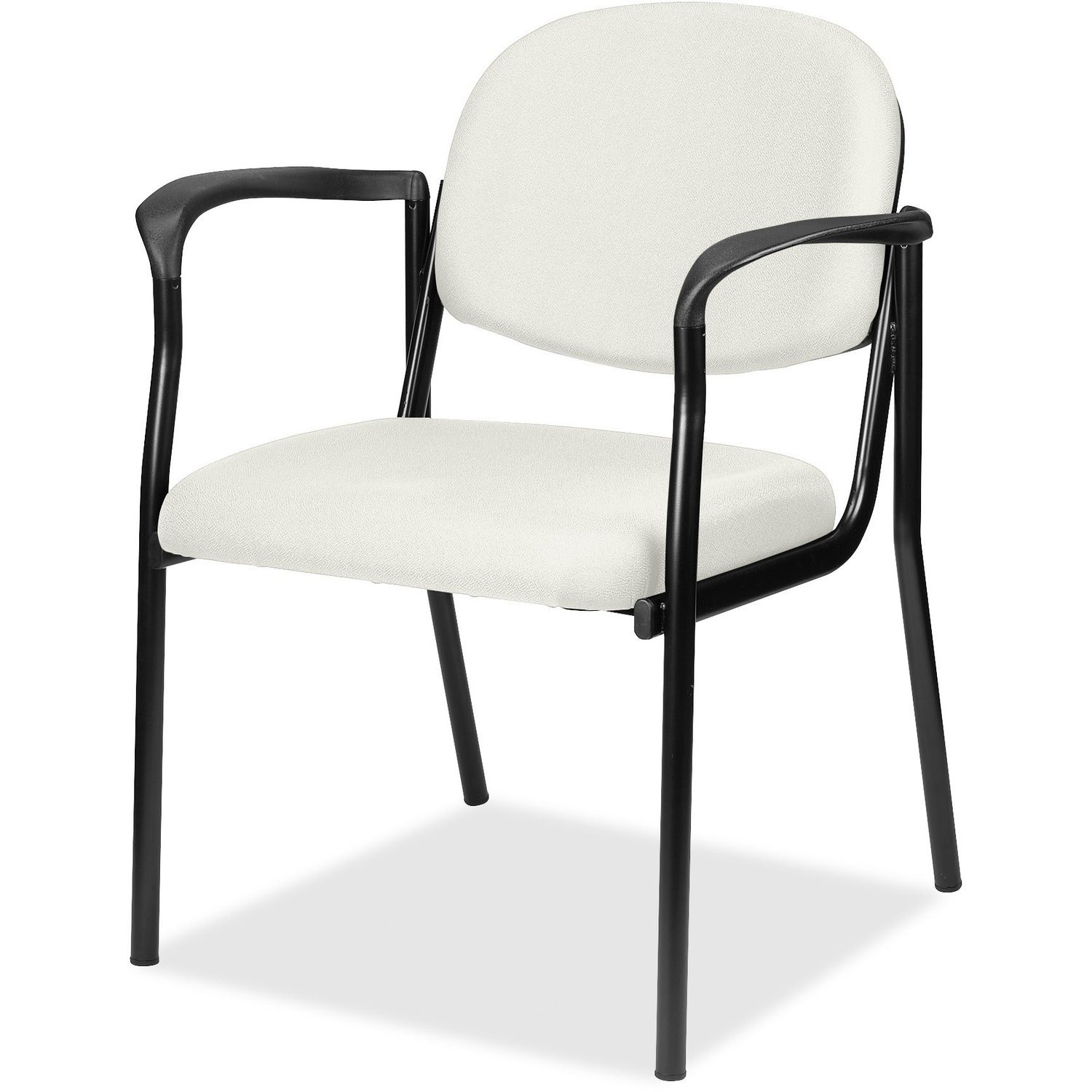 Eurotech dakota with Arms - Snow Seat Color - Fabric, Vinyl Seat Material - Snow Back Color - Vinyl, Fabric Back Material - Four-legged Base - Dillon Snow - 1 Carton