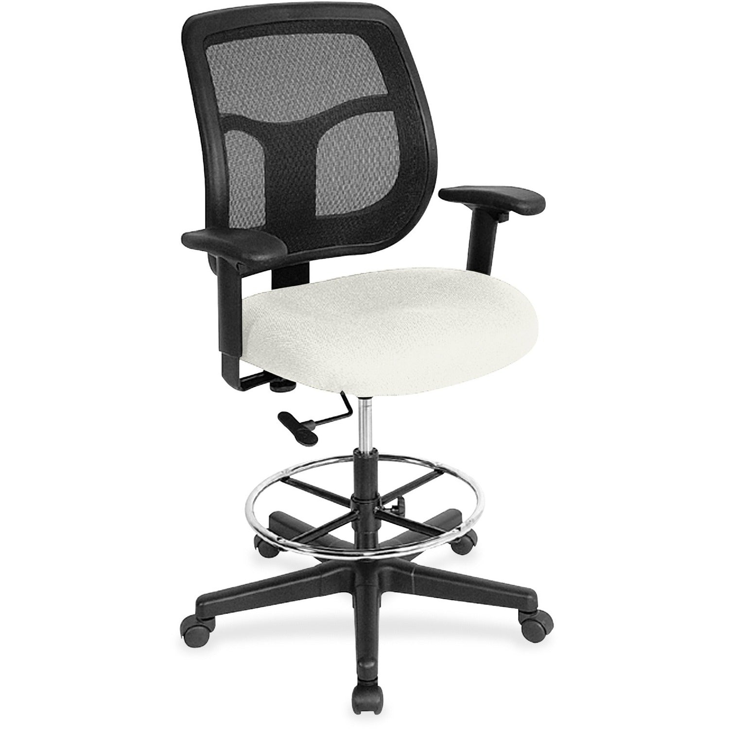 Eurotech Utility Stool - Dillon Snow - Vinyl - 1 Each