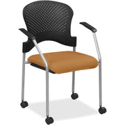 Eurotech Breeze Chair with Casters - Fiesta Seat Color - Vinyl Seat Material - Plastic Back Material - Gray Frame Color - Four-legged Base - Dillon Fiesta - 1 Each