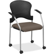 Eurotech Breeze Chair with Casters - Java Seat Color - Vinyl Seat Material - Plastic Back Material - Gray Frame Color - Four-legged Base - Dillon Java - 1 Each