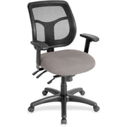 Eurotech Apollo Multi-Function Task Chair, Metal Seat Color, Fabric/Vinyl Seat Material, Mesh Back, 5-Star Base, Armrest, Castillo Metal, 1 Each