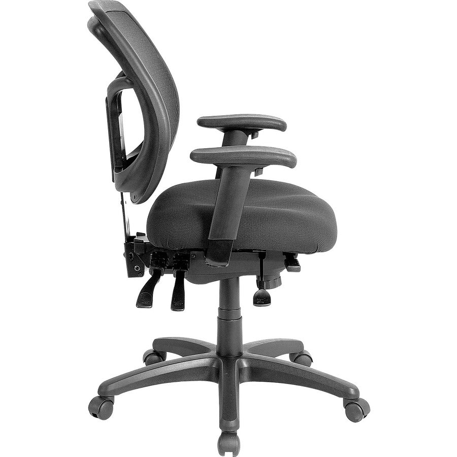 Eurotech Apollo Multi-Function Task Chair, Fiesta Seat Color, Fabric/Vinyl, Mesh Back, 5-Star Base, Adjustable Arms, 1 Each
