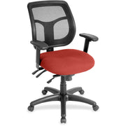 Eurotech Apollo Multi-Function Task Chair, Red Rock Fabric/Vinyl Seat, Mesh Back, Adjustable Arms, 5-Star Base, Canyon Red Rock, 1 Each