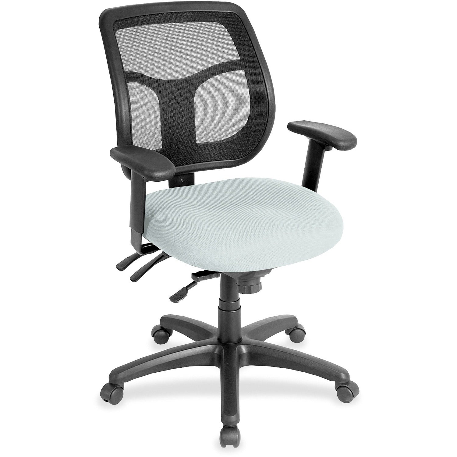 Eurotech Task Chair, Breezy Seat Color, Fabric/Vinyl Material, Castillo Breezy, Gray, 1 Each