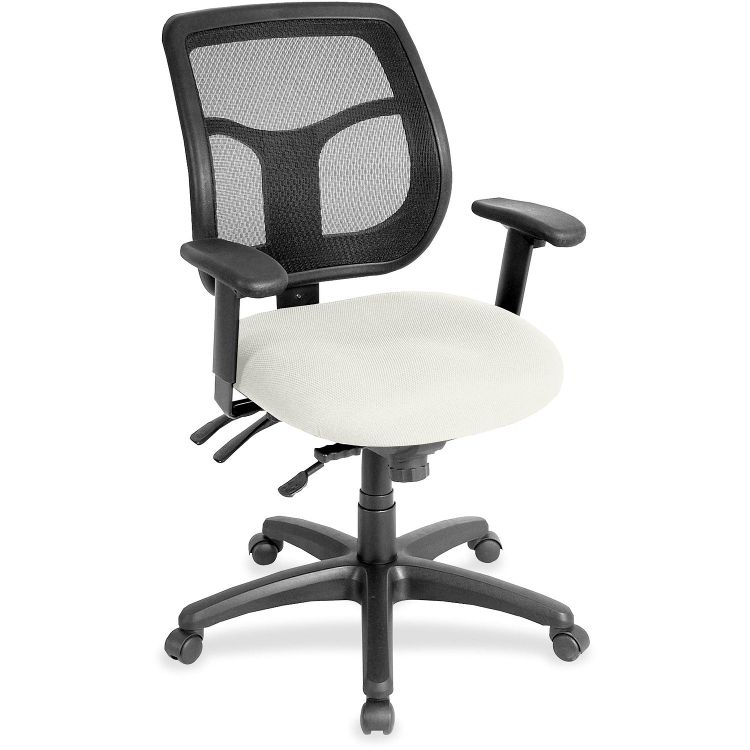 Eurotech Task Chair, Snow Seat Color, Fabric/Vinyl Seat Material, Dillon Snow, 1 Each