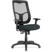 Eurotech Apollo High-back Chair with Ratchet Back, Black Fabric/Vinyl Seat, Mesh High Back, 5-star Base, Adjustable Arms, 1 Each