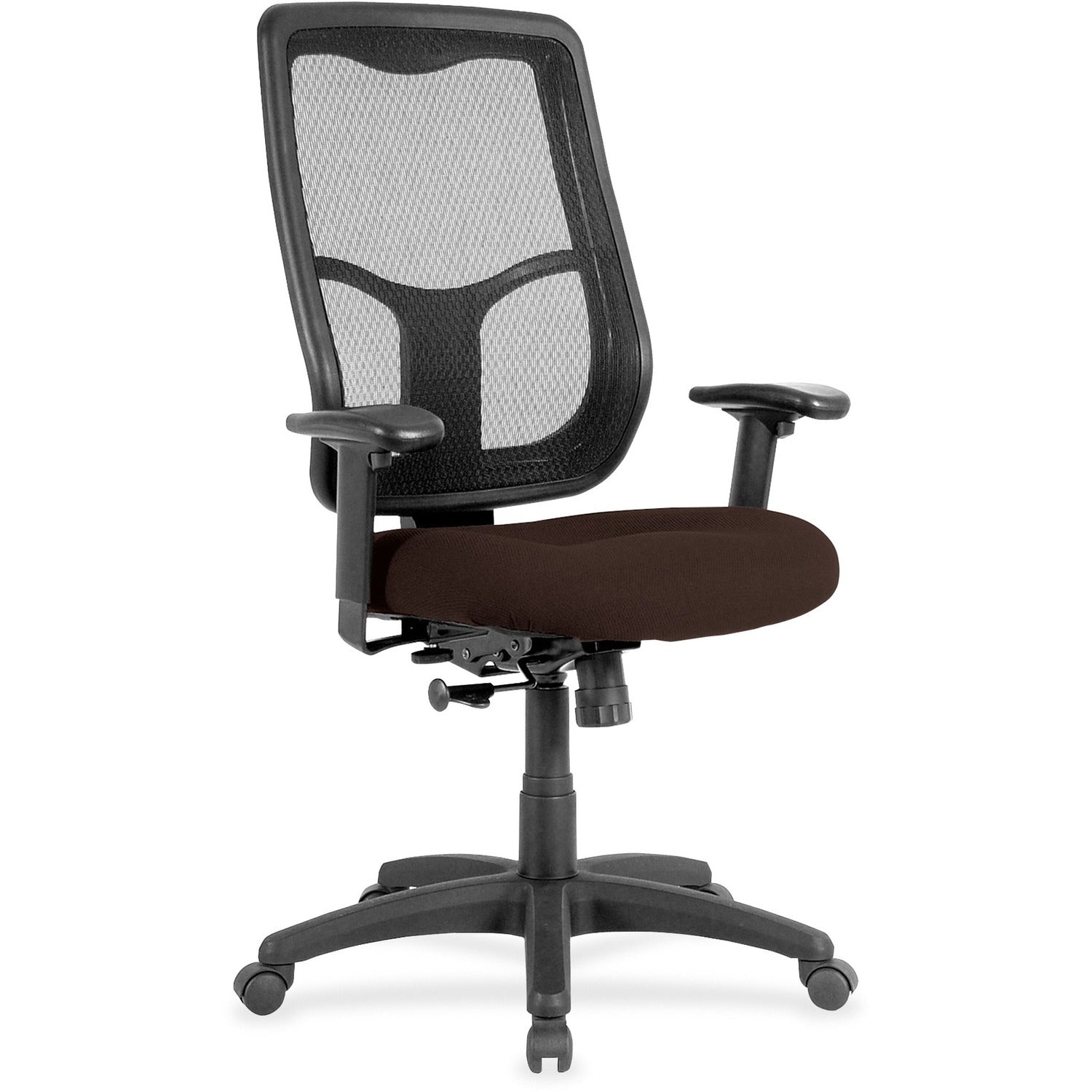 Eurotech Apollo High-back Chair with Ratchet Back, Nightfall Fabric/Vinyl, Mesh High Back, 5-star Base, Canyon Nightfall, 1 Each