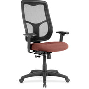 Eurotech Apollo High-back Chair with Ratchet Back, Cordovan Fabric/Vinyl Seat, Mesh High Back, 5-star Base, Adjustable Arms, 1 Each