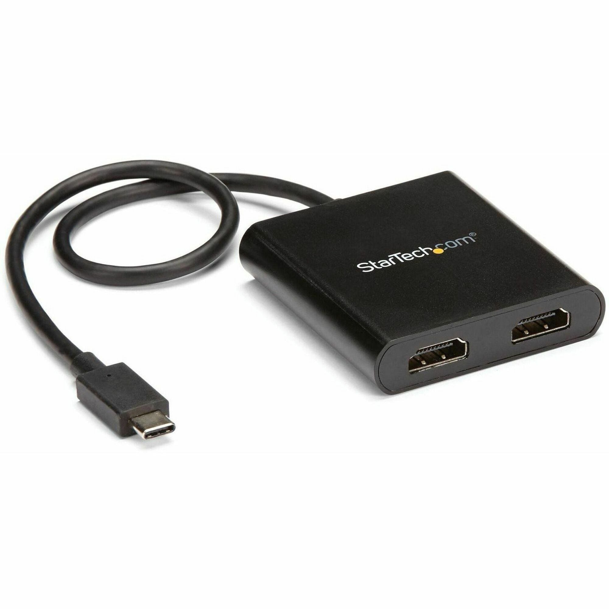 StarTech.com USB-C to HDMI Multi-Monitor Splitter - 2-Port MST Hub