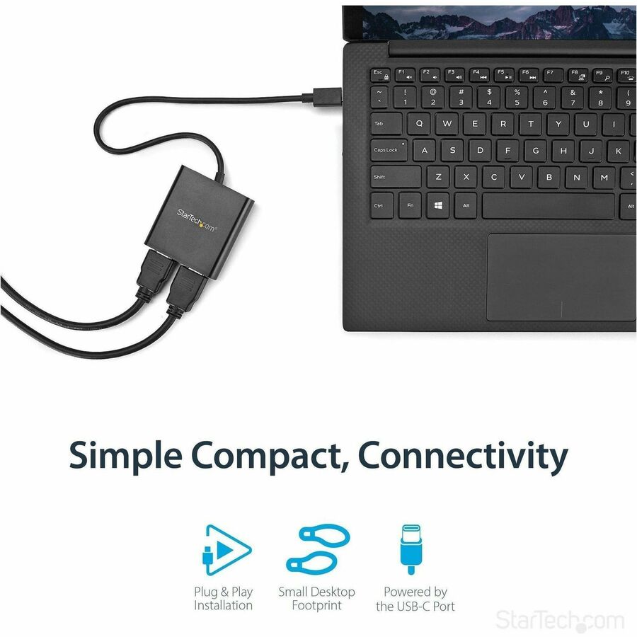 StarTech.com USB-C to HDMI Multi-Monitor Splitter - 2-Port MST Hub