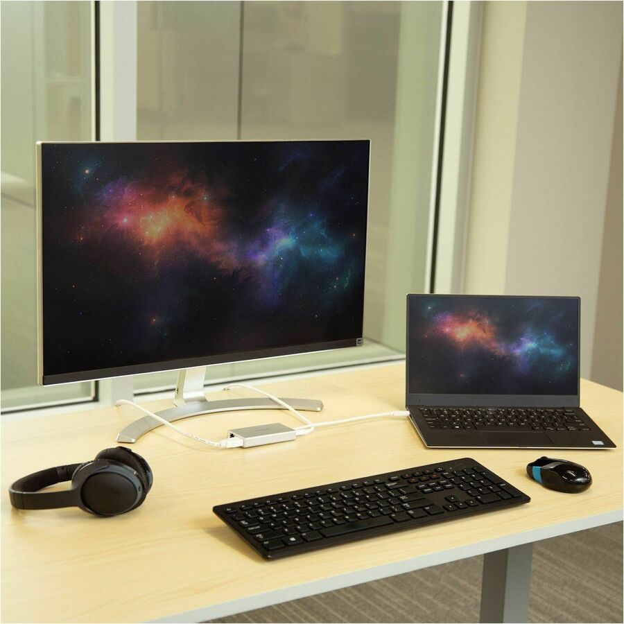 StarTech.com USB-C Docking Station, 1 Each, 60W Power Delivery, Supports 1 Display (4K HDMI), 2 USB 3.0 Type-A Ports, Gigabit Ethernet, Wireless LAN, Silver/White, Compatible with macOS, Windows, ChromeOS