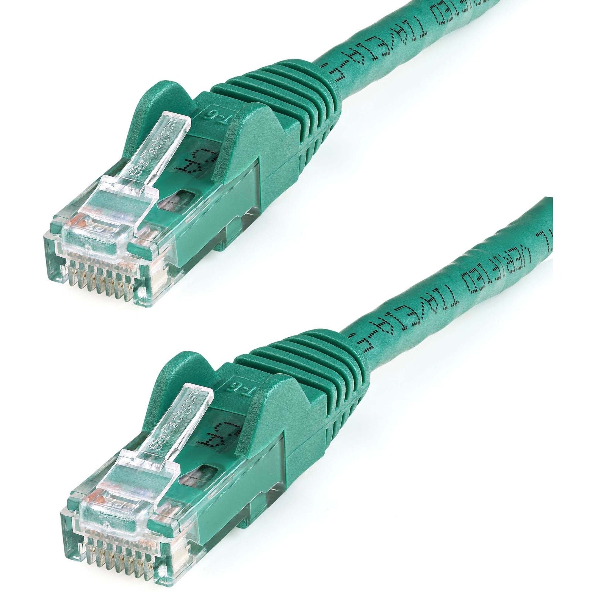 StarTech.com Cat6 Patch Cable, 4 ft, RJ-45 Male/Male, 24 AWG, Green, Gold Plated Contacts, Snagless, 1 Each