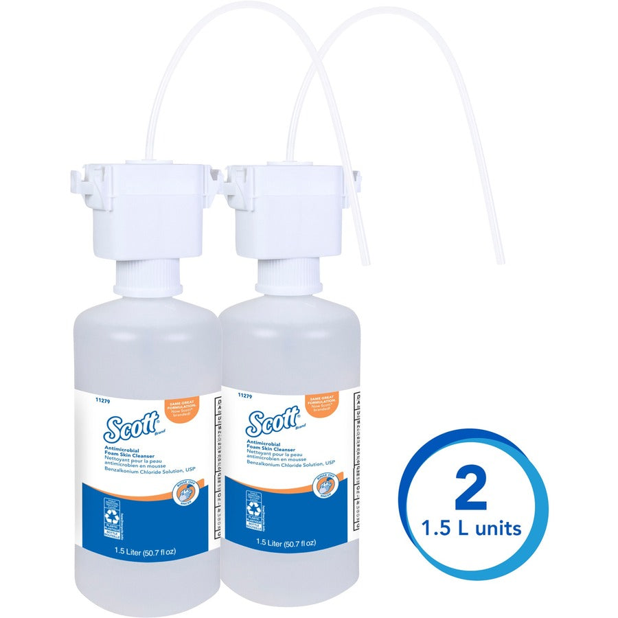1.59 quart - Pump Bottle Dispenser - Kill Germs - Skin - Moisturizing - Clear - Triclosan-free - 2 / Carton