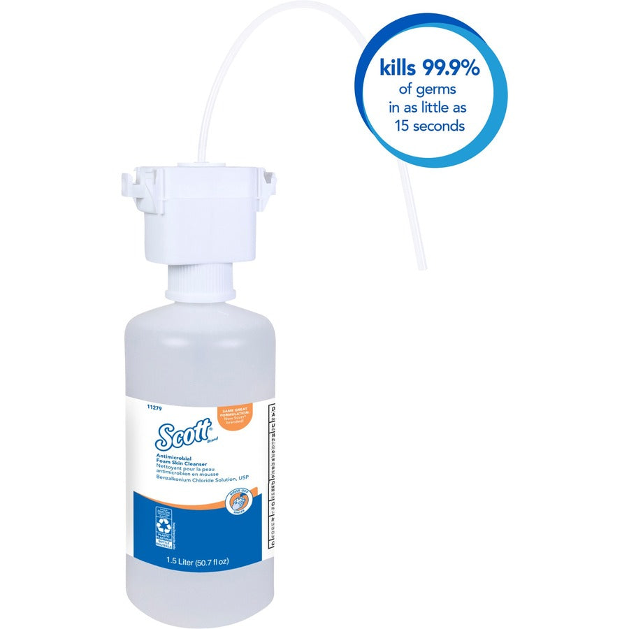 1.59 quart - Pump Bottle Dispenser - Kill Germs - Skin - Moisturizing - Clear - Triclosan-free - 2 / Carton