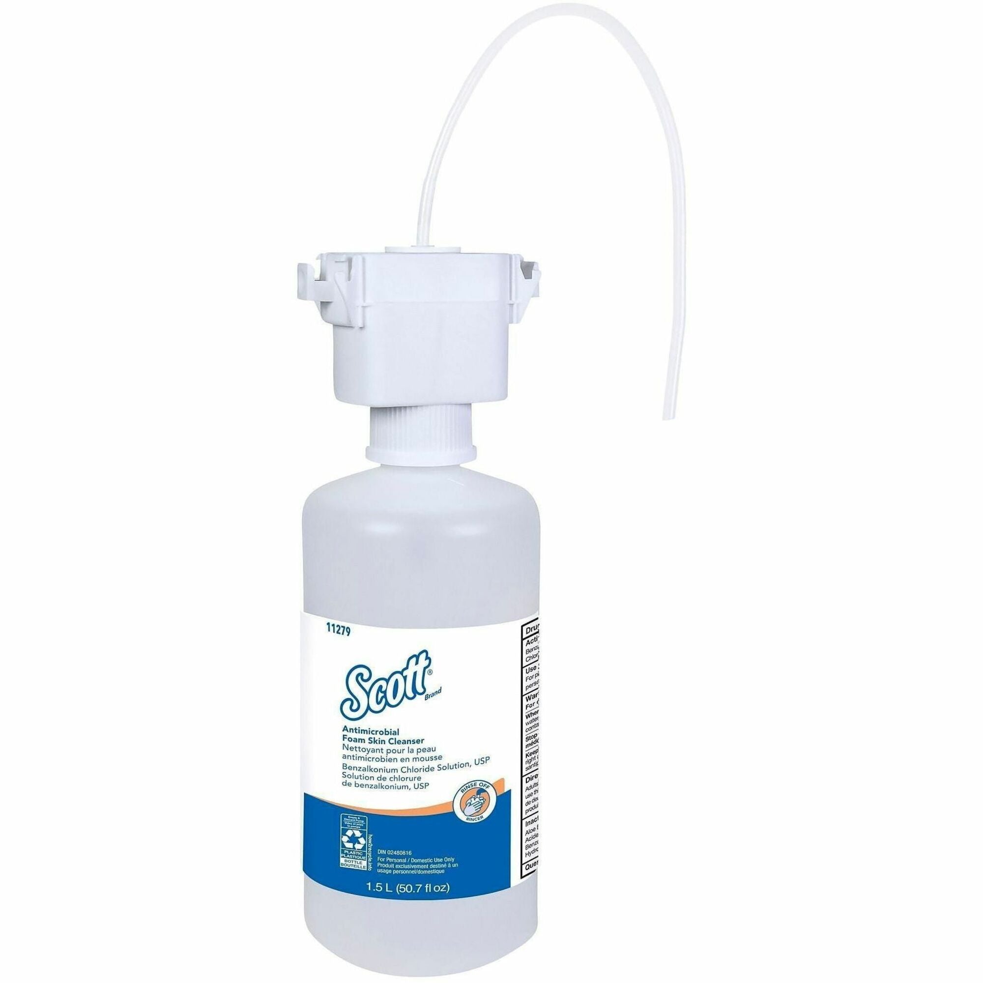 1.59 quart - Pump Bottle Dispenser - Kill Germs - Skin - Moisturizing - Clear - Triclosan-free - 2 / Carton