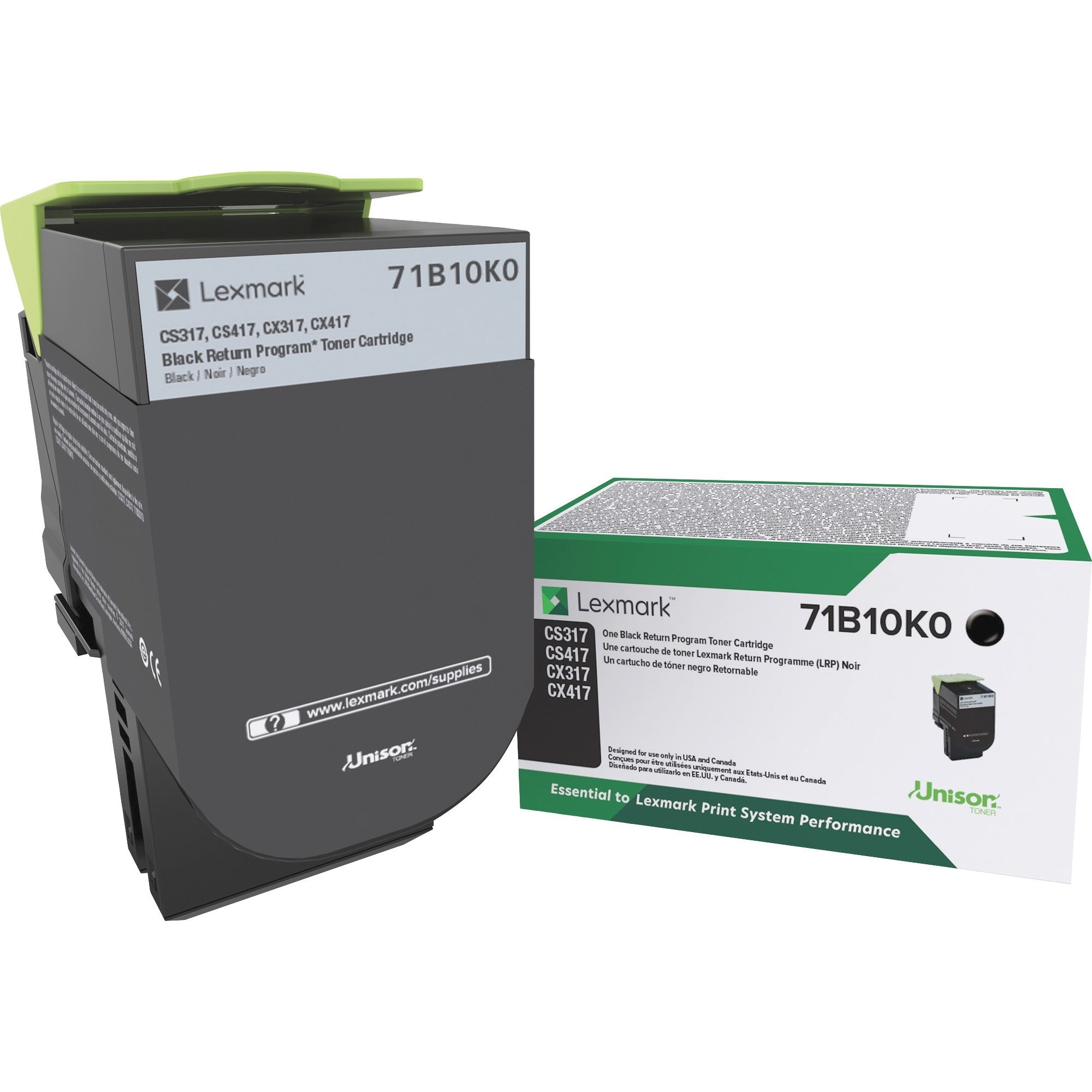 Lexmark Unison Original Black Laser Toner Cartridge, 1 Each, 3000 Page Yield