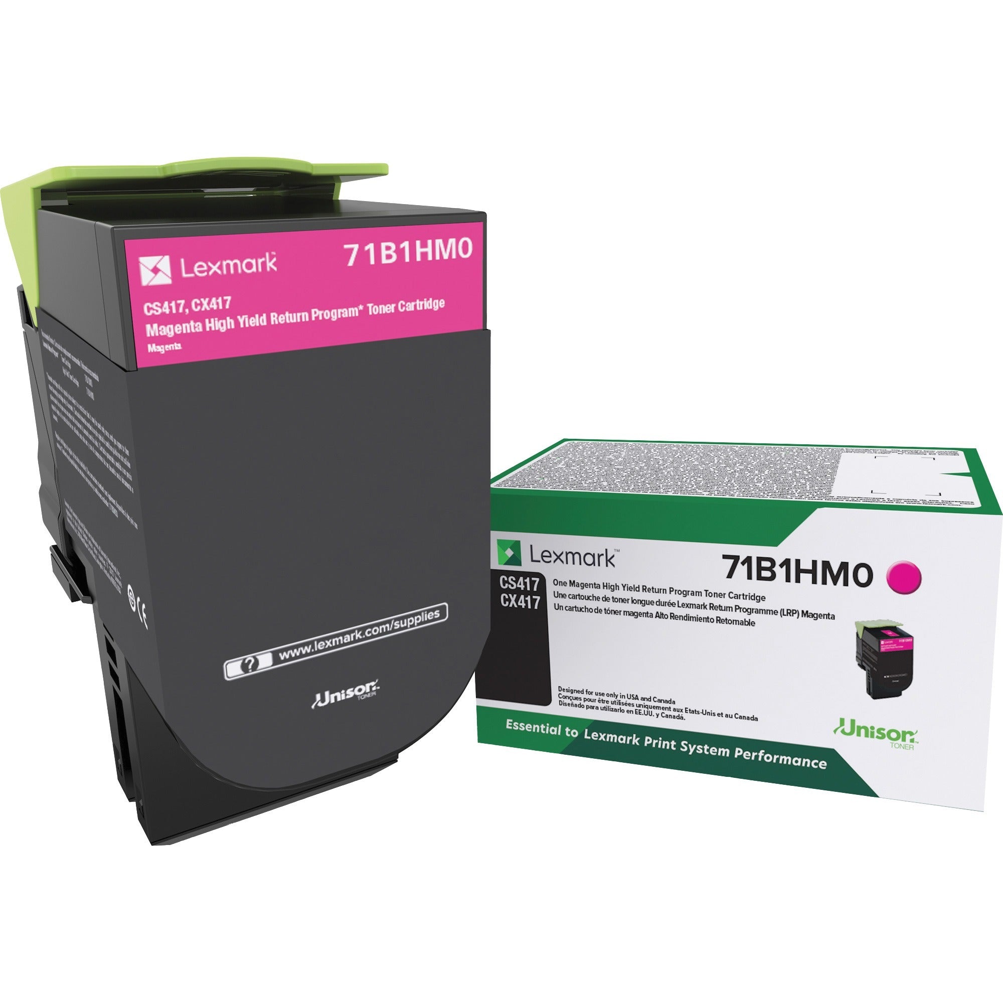 Lexmark Unison Original High Yield Laser Toner Cartridge, Magenta, 1 Each, 3500 Page Yield