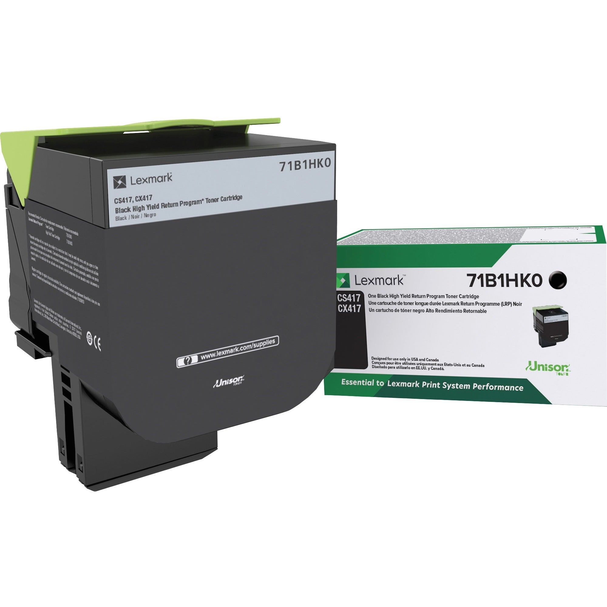 Lexmark Unison High Yield Black Laser Toner Cartridge, 6000 Pages, 1 Each