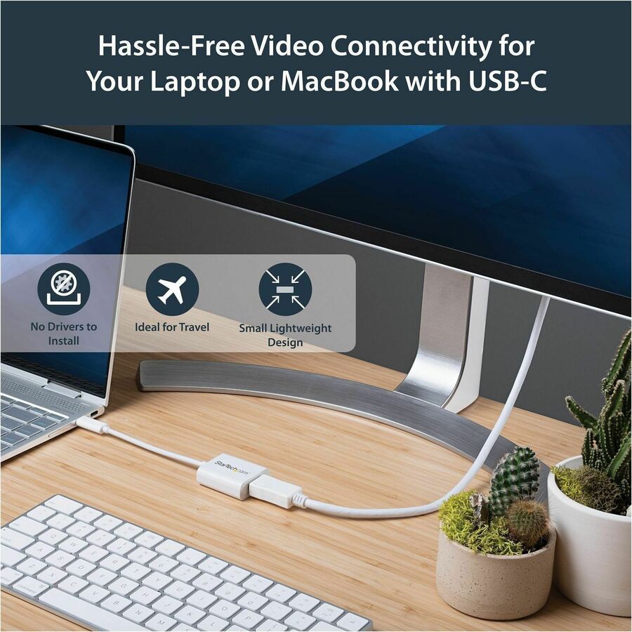 StarTech.com USB-C to DisplayPort Adapter - 4K 60Hz - White