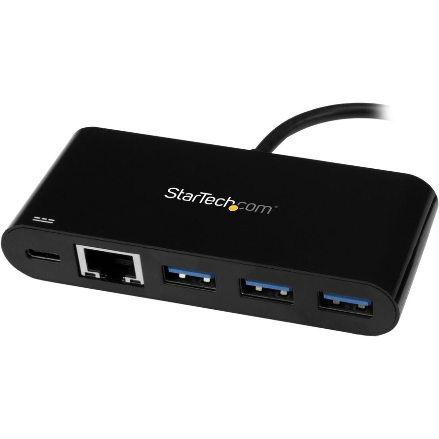 StarTech.com USB-C to Ethernet Adapter with 3-Port USB 3.0 Hub and Power Delivery