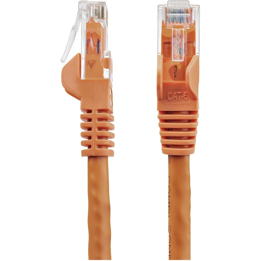 StarTech.com Cat6 UTP Patch Cable, 125 ft, RJ-45 Male/Male, 24 AWG, 10 Gbit/s, Gold-Plated Connectors, Snagless, Orange, 1 Each