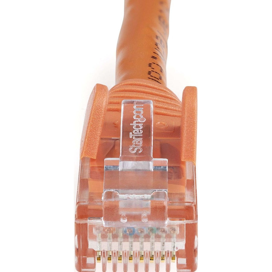 StarTech.com 2 ft Cat6 Network Cable, RJ-45 Male/Male, 10 Gbit/s, Gold Plated, 24 AWG, Orange, Snagless, Molded Boot, 1 Each