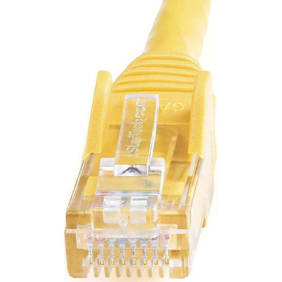 StarTech.com Cat6 Patch Cable, 4 ft, RJ-45 Male/Male, 24 AWG, Gold Plated, Snagless, Molded Boot, Yellow, 1 Each