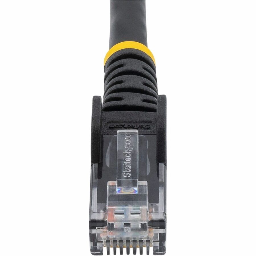 StarTech.com Cat6 Patch Cable, 6 ft, RJ-45 Male/Male, 24 AWG, Black, Gold-Plated Contacts, Snagless, Molded Boot, 1 Each