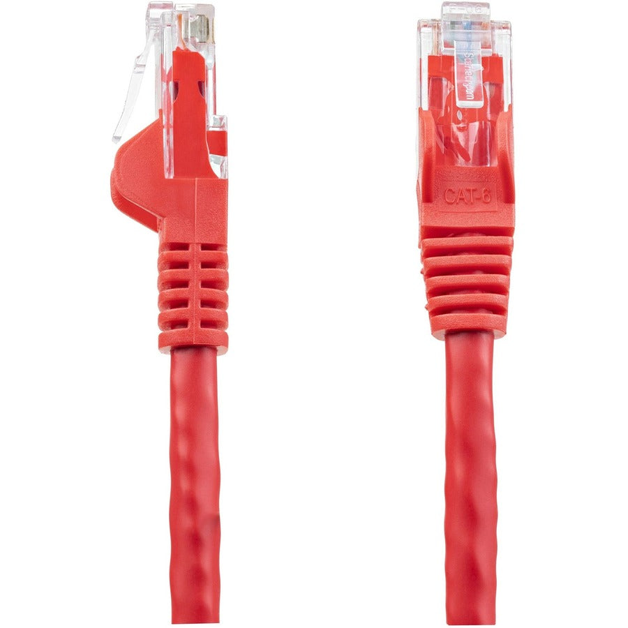 StarTech.com Cat6 Patch Cable, 5 ft, RJ-45 Male/Male, 24 AWG, 10 Gbit/s, Snagless, Molded, Red, 1 Each