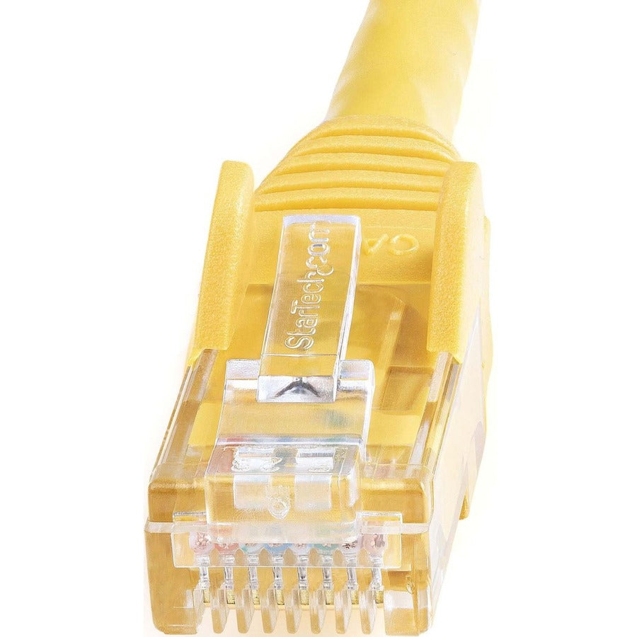 StarTech.com Cat6 Patch Cable, 8 ft, RJ-45 Male/Male, 24 AWG, Gold Plated, Snagless, Yellow, 1 Each