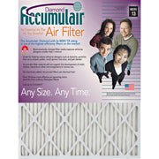 Accumulair Diamond Air Filter, 20" x 21" x 1", White, 4 per Carton