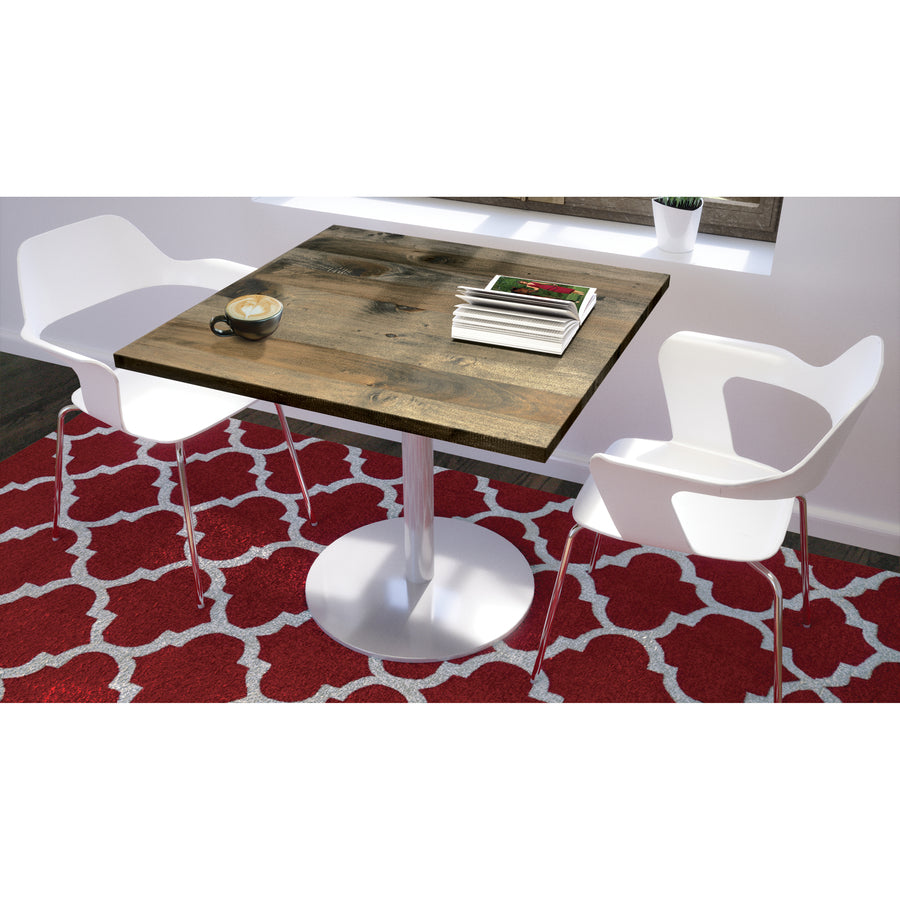 KFI Julep Poly Chair-Red - Chrome Frame Color - Tubular Steel Frame Material - Four-legged Base - Red - Fiberglass Reinforced Polypropylene - 1 Each
