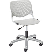 KFI Kool Task Chair with Perforated Back - Light Gray Seat Color - Polypropylene Seat Material - Light Gray Back Color - Polypropylene Back Material - Powder Coated Silver Frame Color - Steel Frame Material - 5-star Base - 1 Each