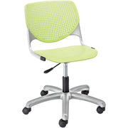 KFI Kool Task Chair with Perforated Back - Lime Green Seat Color - Polypropylene Seat Material - Lime Green Back Color - Polypropylene Back Material - Powder Coated Silver Frame Color - Steel Frame Material - 5-star Base - 1 Each