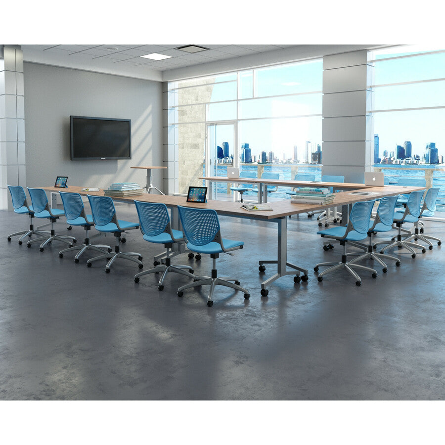 KFI Kool Task Chair with Perforated Back - Lime Green Seat Color - Polypropylene Seat Material - Lime Green Back Color - Polypropylene Back Material - Powder Coated Silver Frame Color - Steel Frame Material - 5-star Base - 1 Each