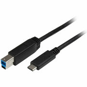 StarTech.com USB Data Transfer Cable, USB-C to USB-B, 6.56 ft, Nickel Plated, Black, 1 Each
