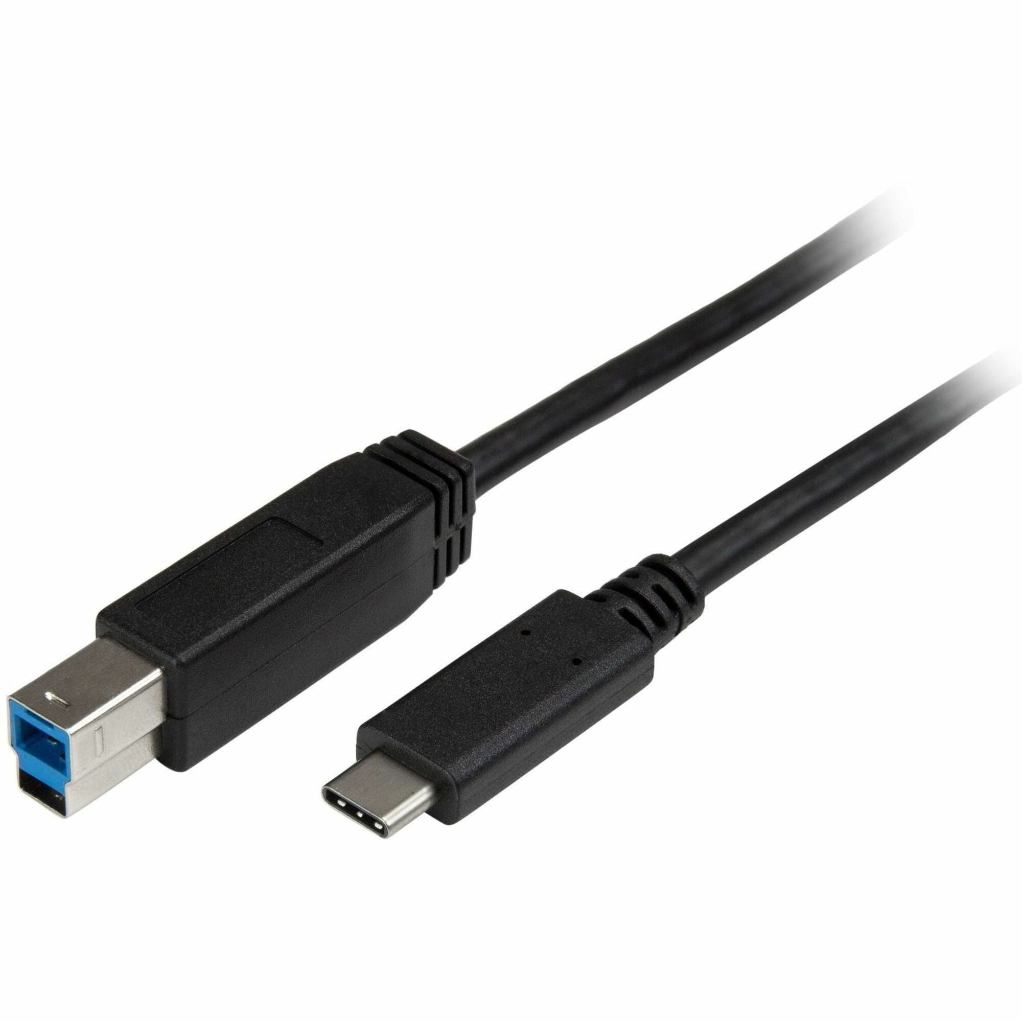 StarTech.com USB Data Transfer Cable, USB-C to USB-B, 6.56 ft, Nickel Plated, Black, 1 Each