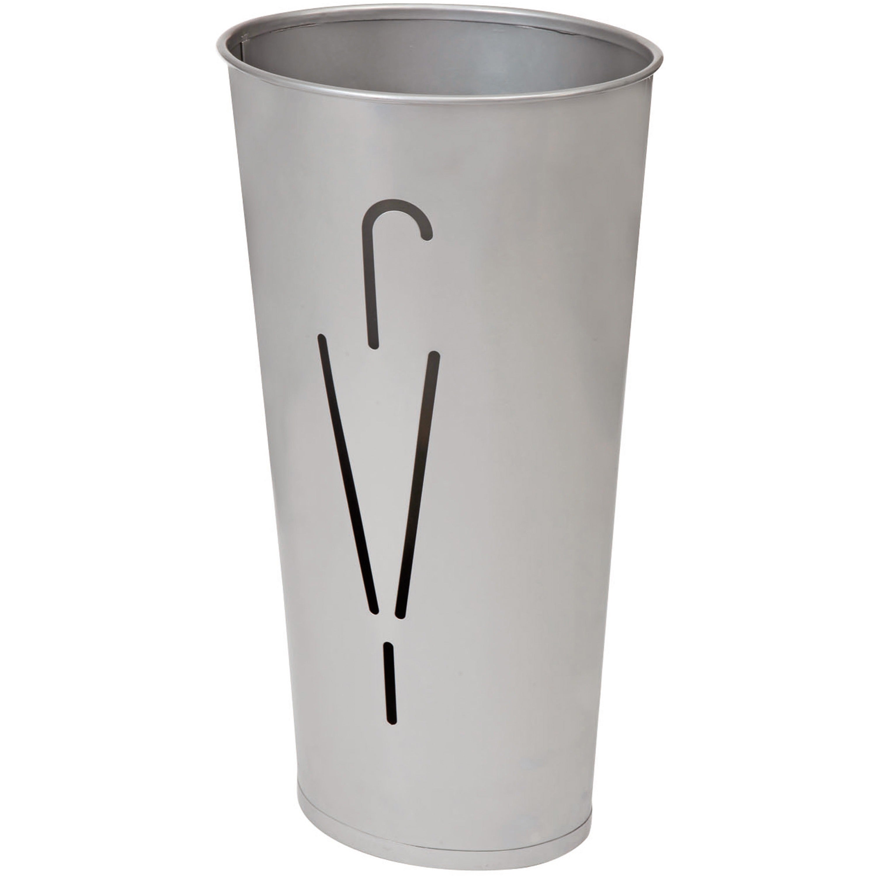 Alba Umbrella Holder - 12.2" Height x 10.2" Width x 10.2" Depth - Steel - Gray - Sturdy - 1 Each