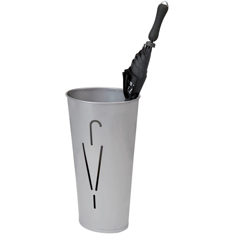 Alba Umbrella Holder - 12.2" Height x 10.2" Width x 10.2" Depth - Steel - Gray - Sturdy - 1 Each
