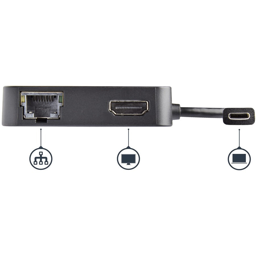 StarTech.com USB-C Multiport Adapter for Laptops - 4K HDMI - GbE - USB-C - USB-A