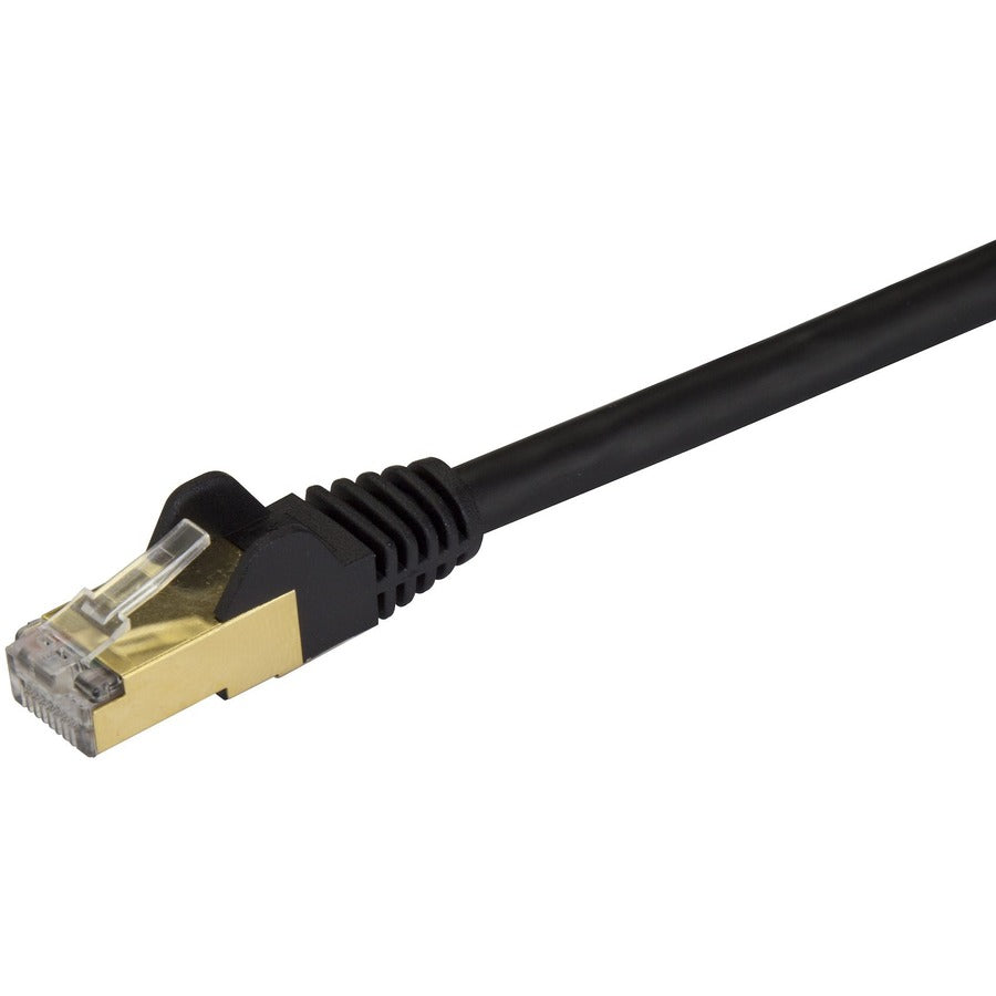 StarTech.com Cat6a Ethernet Patch Cable - Shielded (STP) - 6 in., Black