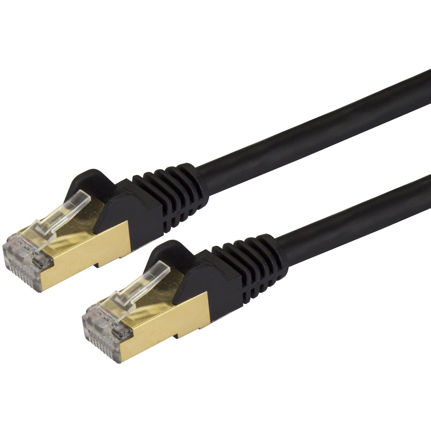 StarTech.com Cat6a Ethernet Patch Cable - Shielded (STP) - 6 in., Black
