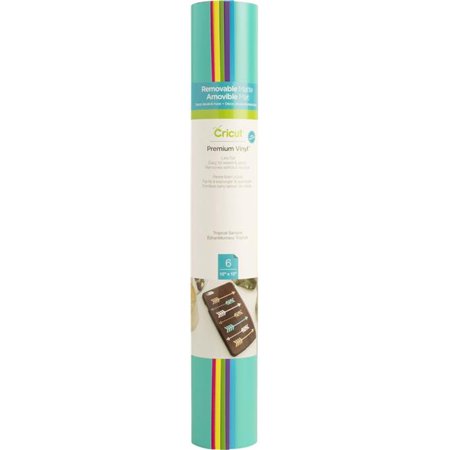 Cricut Premium Removable Vinyl Sheet Sampler, 12" X 12", Tropical, Pack of 6 Sheets