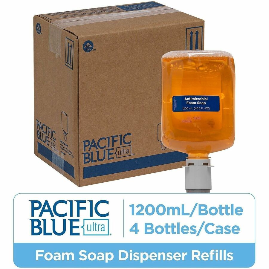 Pacific Citrus Scent - 1.27 quart - Squeeze Bottle Dispenser - Bacteria Remover, Kill Germs - Hand - Moisturizing - Orange - Bio-based, Dye-free - 4 / Carton